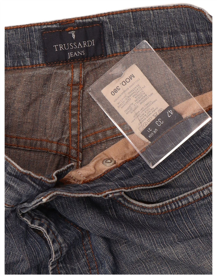 TRUSSARDI Damen 380 Straight Jeans IT 47 Large W31 L32 Blau