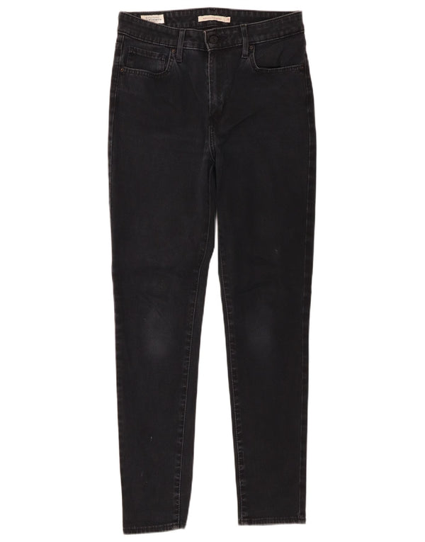 Levi's Damen 721 High Rise Skinny Jeans W29 L30 Schwarz Baumwolle