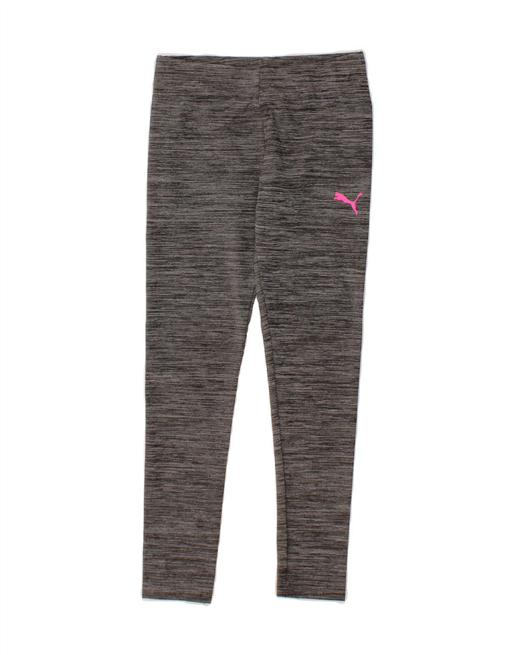 PUMA Girls Leggings 10-11 Years Medium Grey Flecked Vintage Puma and Second-Hand Puma from Messina Hembry 