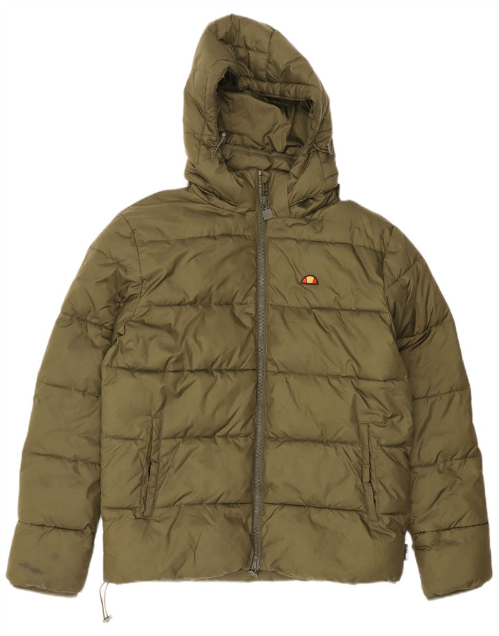 Ellesse Herren-Jacke mit Kapuze, gepolstert, UK 38, mittelgrün, Polyester