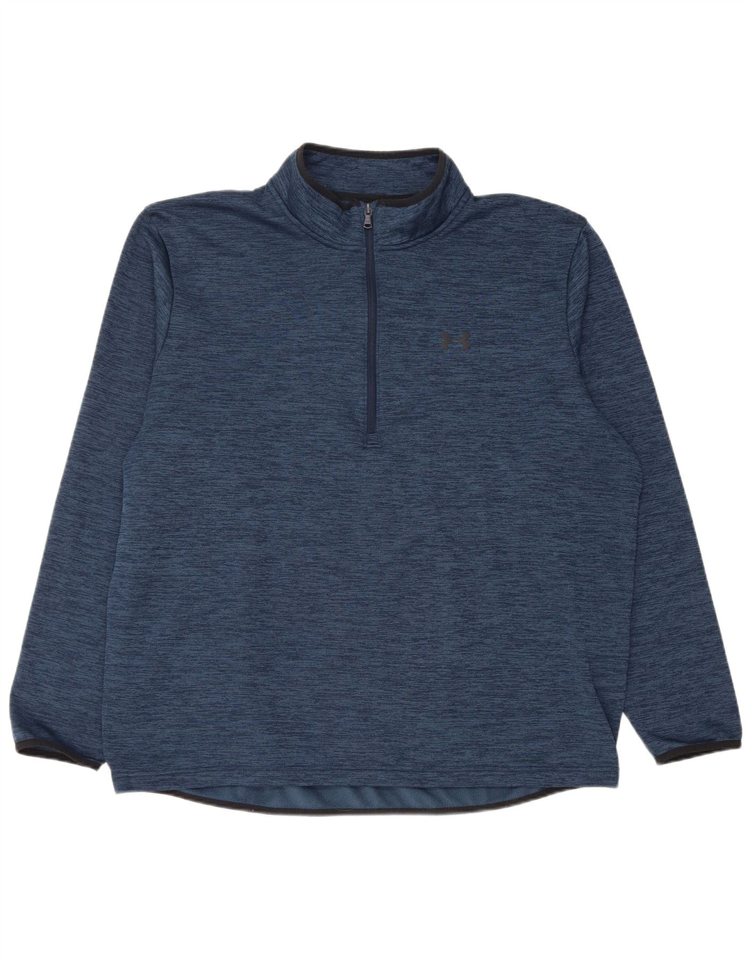 Under Armour Herren-Pullover-Trainingsanzugoberteil mit Reißverschluss und Halsausschnitt, 2XL, Blau meliert