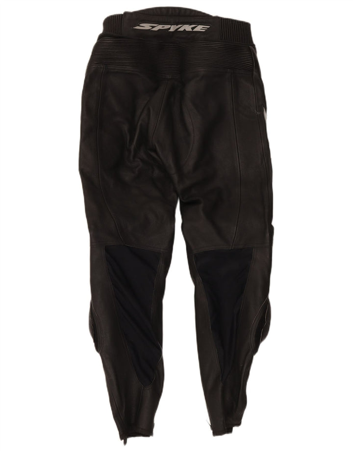 Spyke Herren Motorrad-Grafik-Lederhose IT 48 Medium W30 L28 Schwarz