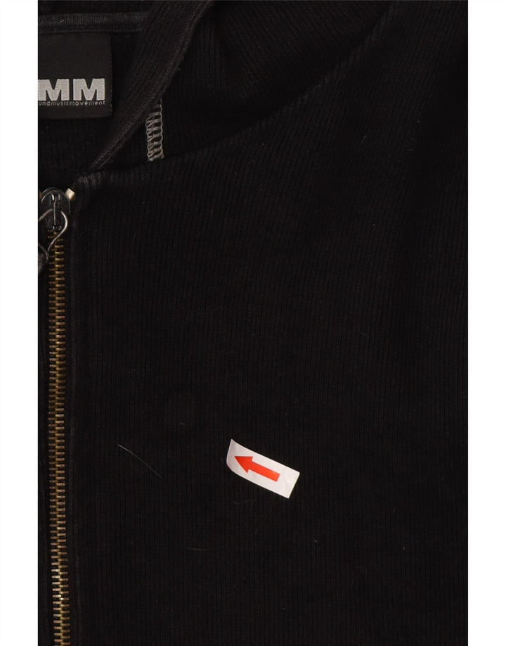 UMM Herren-Strickjacke mit Kapuze, 2XL, schwarze Baumwolle