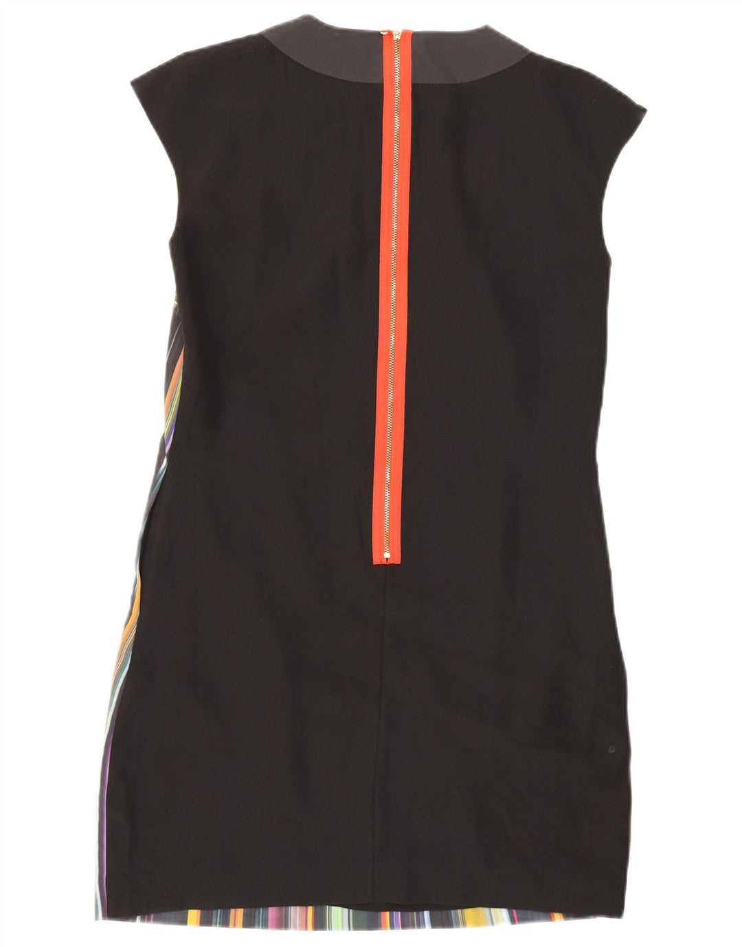 TED BAKER Ärmelloses Etuikleid für Damen, Größe 1 XS, schwarz gestreift, Polyester