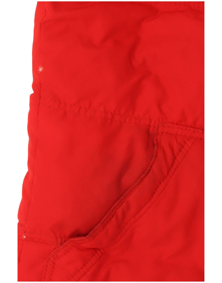Hollister Herren Wattierte Weste UK 40 Large Rot Polyester