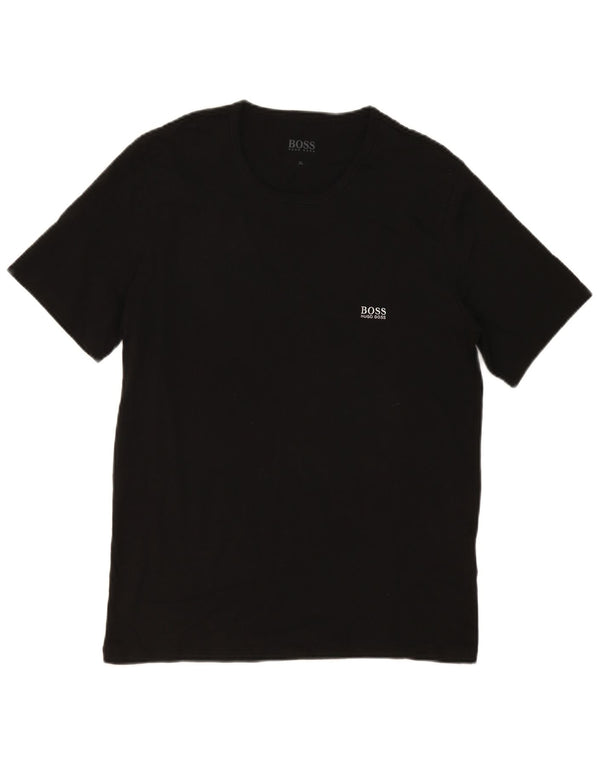 Hugo Boss Herren T-Shirt Top XL Schwarz Baumwolle