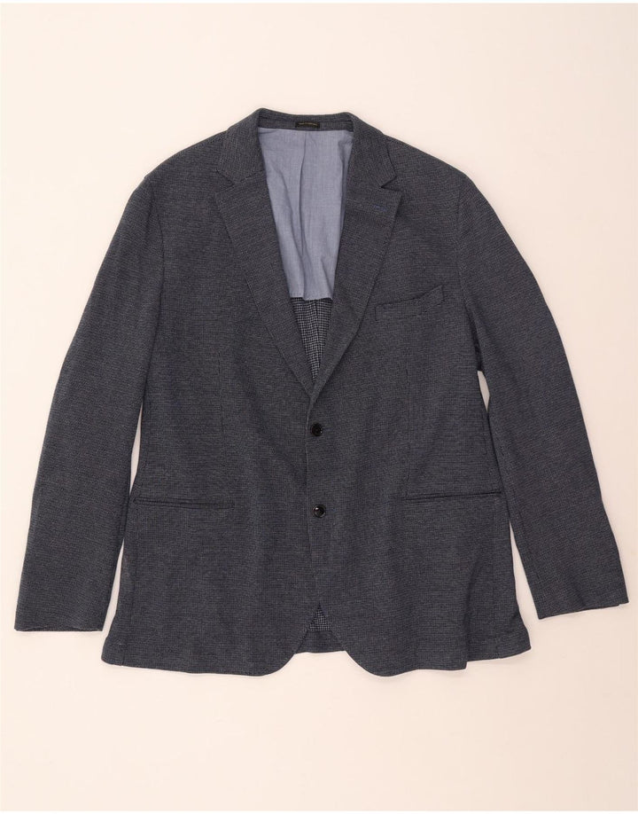 Massimo Dutti Herren-Blazer mit 2 Knöpfen, EU 58, 2XL, marineblaue Baumwolle