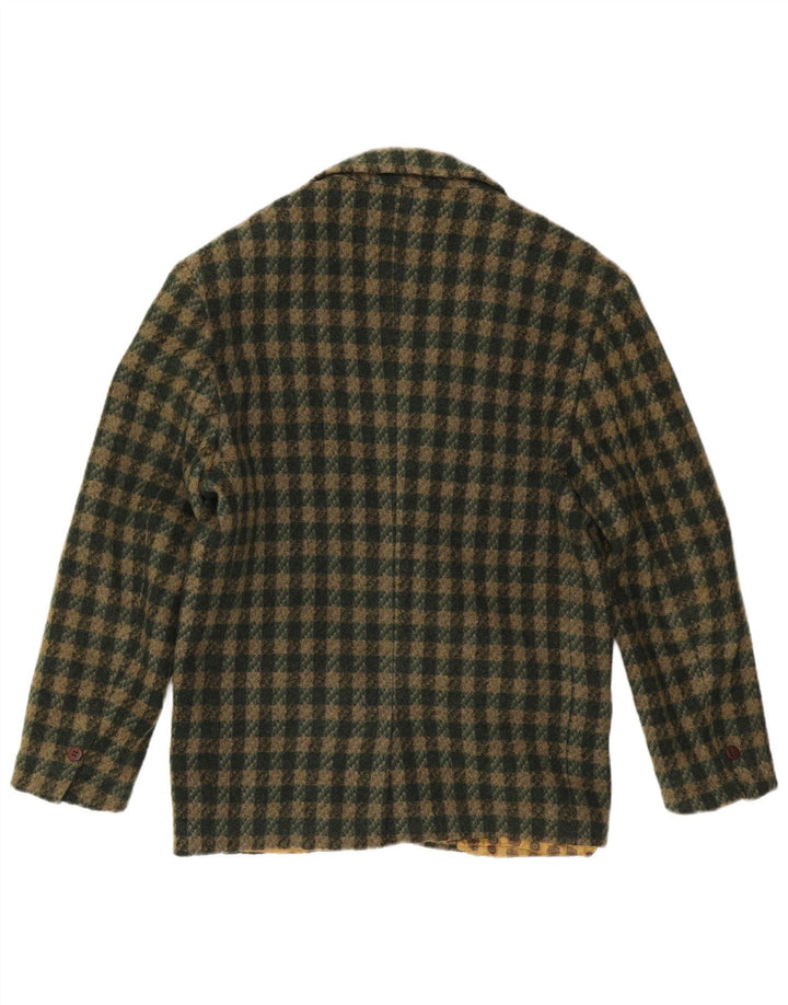 DUK Herren-Blazer mit 2 Knöpfen, UK 38, mittelgrün kariert