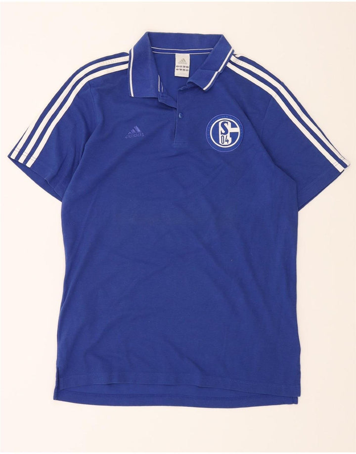 ADIDAS Mens Graphic Polo Shirt Large Blue Cotton Vintage Adidas and Second-Hand Adidas from Messina Hembry 