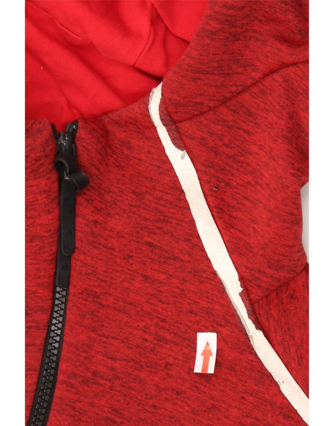 Adidas Herren-Trainingsanzugoberteil aus mittelrot geflecktem Polyester