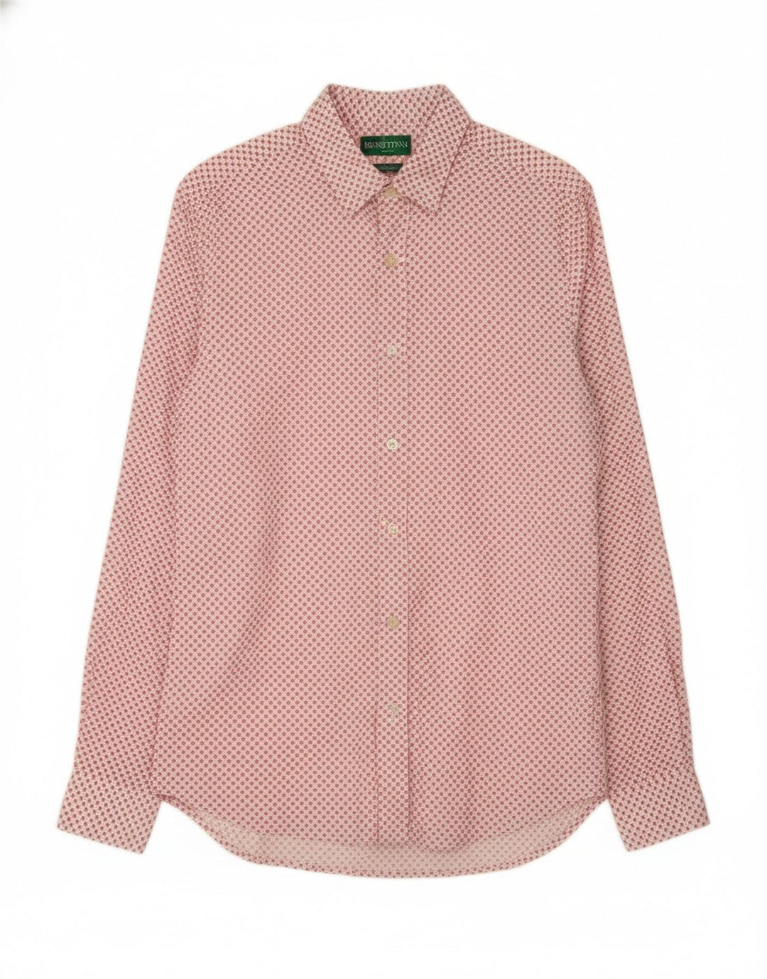 BENETTON Mens Shirt Medium Red Floral Cotton