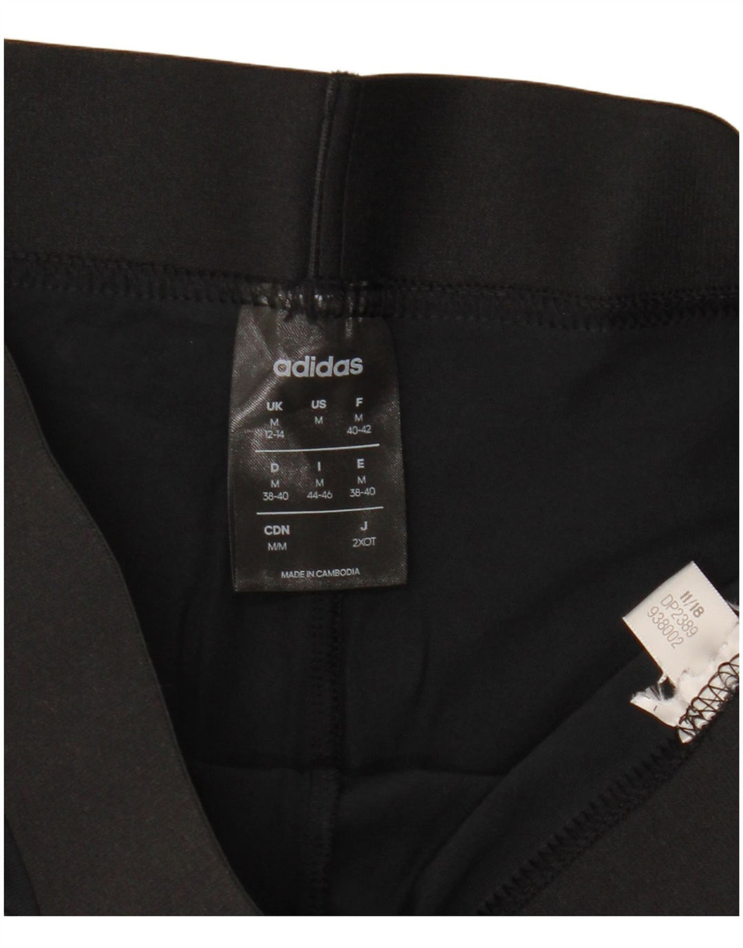 Adidas Damen Leggings UK 12/14 Medium Schwarz