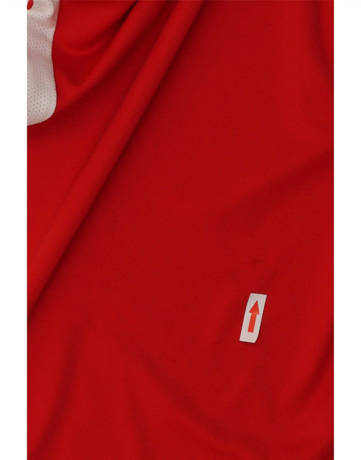 Nike Herren Dri Fit T-Shirt Top Small Rot Colourblock Polyester