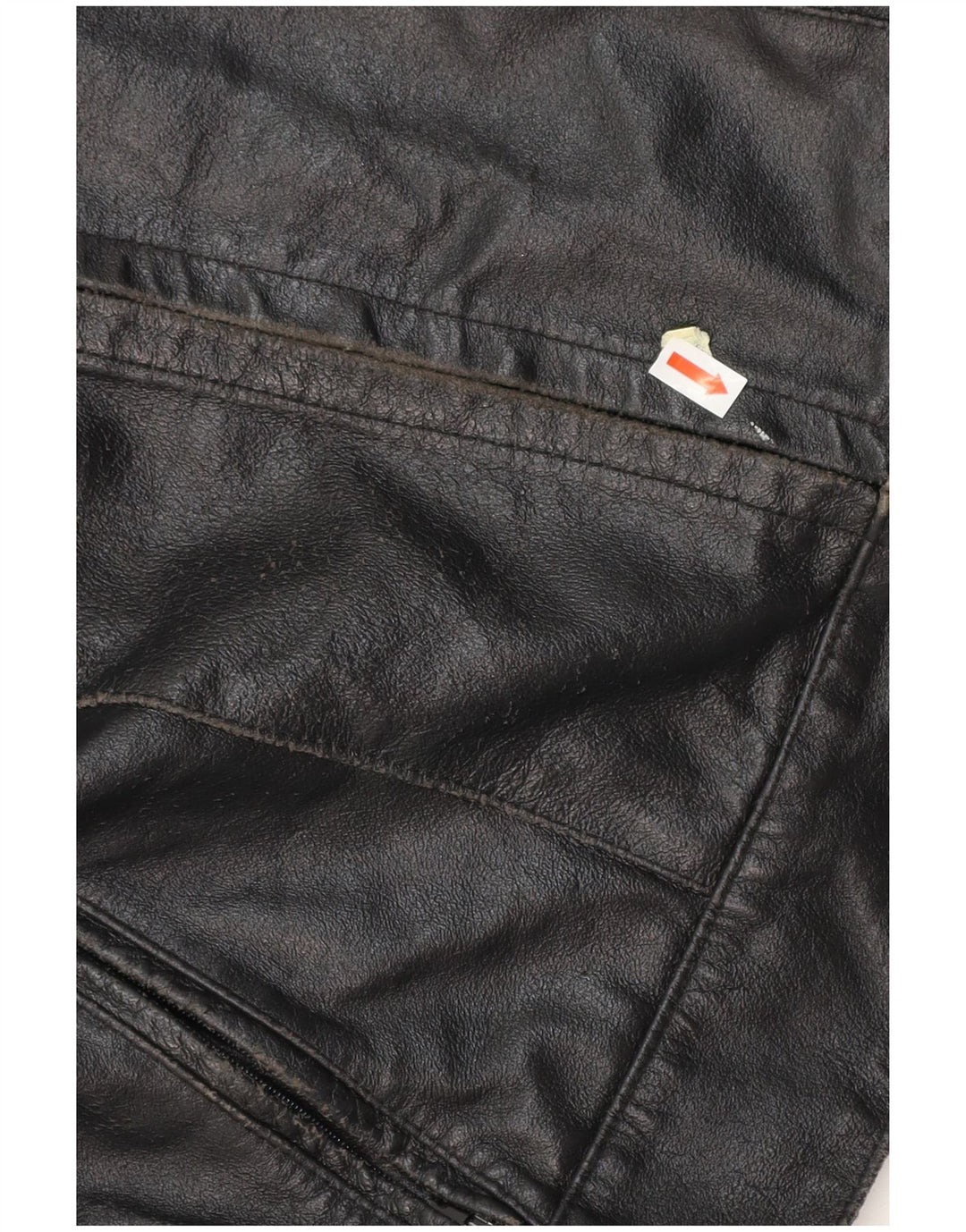 VINTAGE Damen Leder-Racer-Jacke IT 42 Mittelschwarzes Leder