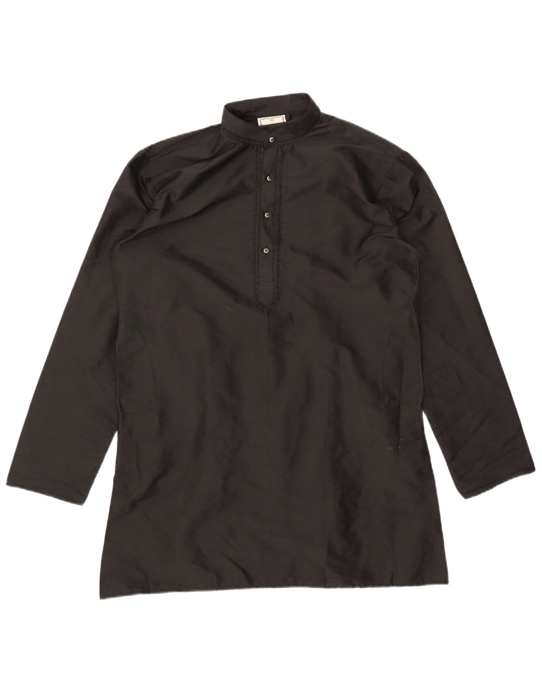 DENNIS MORTON Herren Kurta Pullover Shirt Größe 40 Medium Schwarz