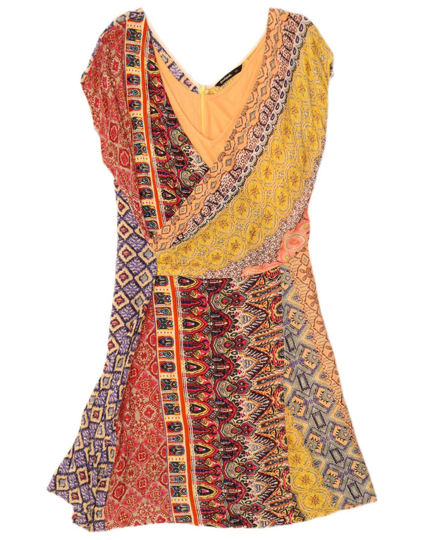 Desigual Damen A-Linien-Kleid EU 44 XL Mehrfarbig geometrisch