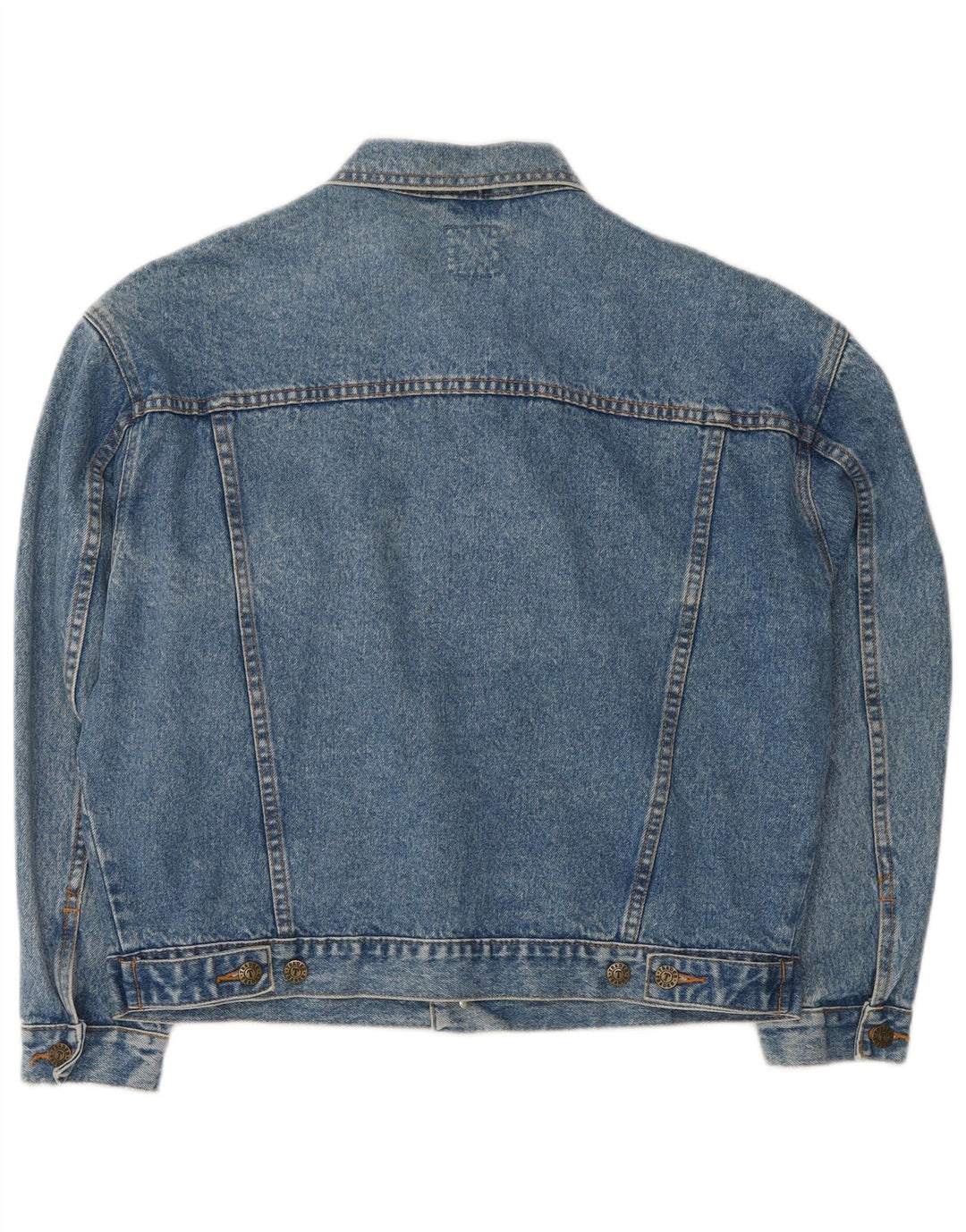 Vintage Damen Übergroße Jeansjacke UK 14 Mittelblaue Baumwolle