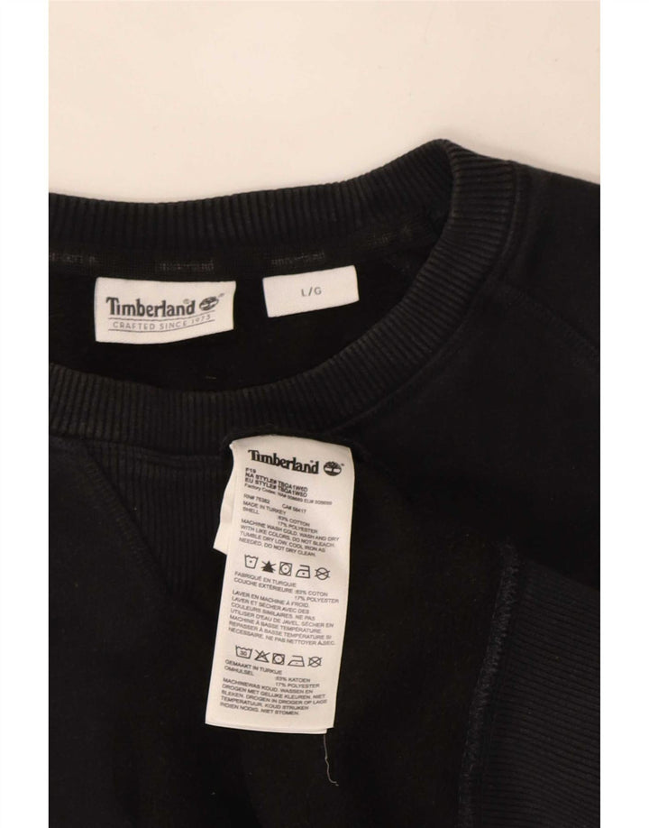 Timberland Herren-Sweatshirt-Pullover, große schwarze Baumwolle