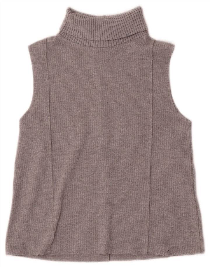 Zara Damen Weste Tank Top UK 10 Small Grau Polyester