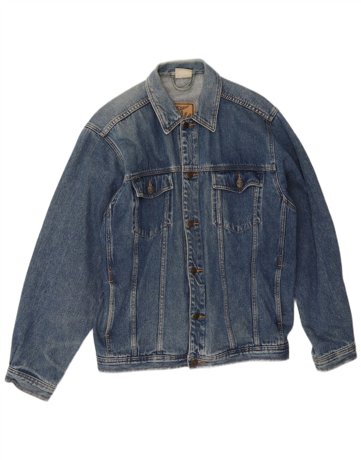 Arizona Herren Jeansjacke UK 40 Große blaue Baumwolle