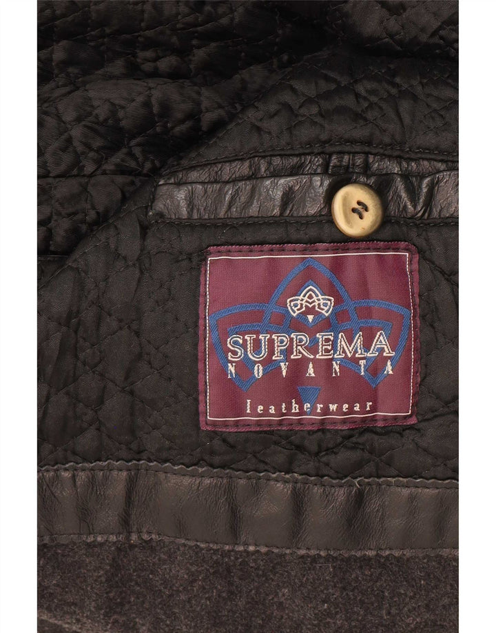 Suprema Herren Lederjacke IT 58 4XL Schwarz