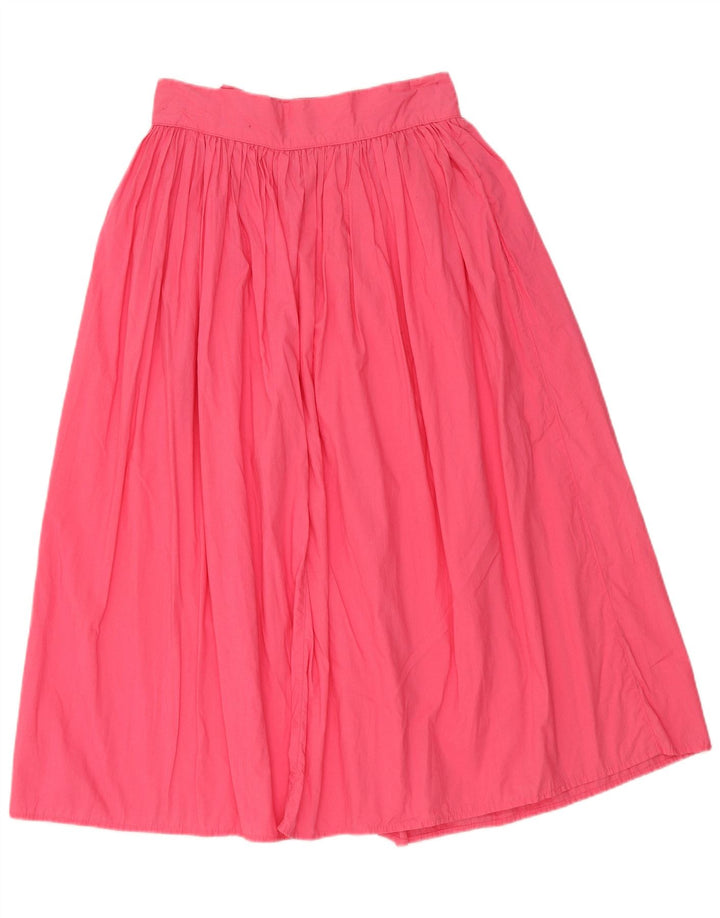 Benetton Damen-A-Linien-Rock IT 44 Medium W28 Rosa Baumwolle