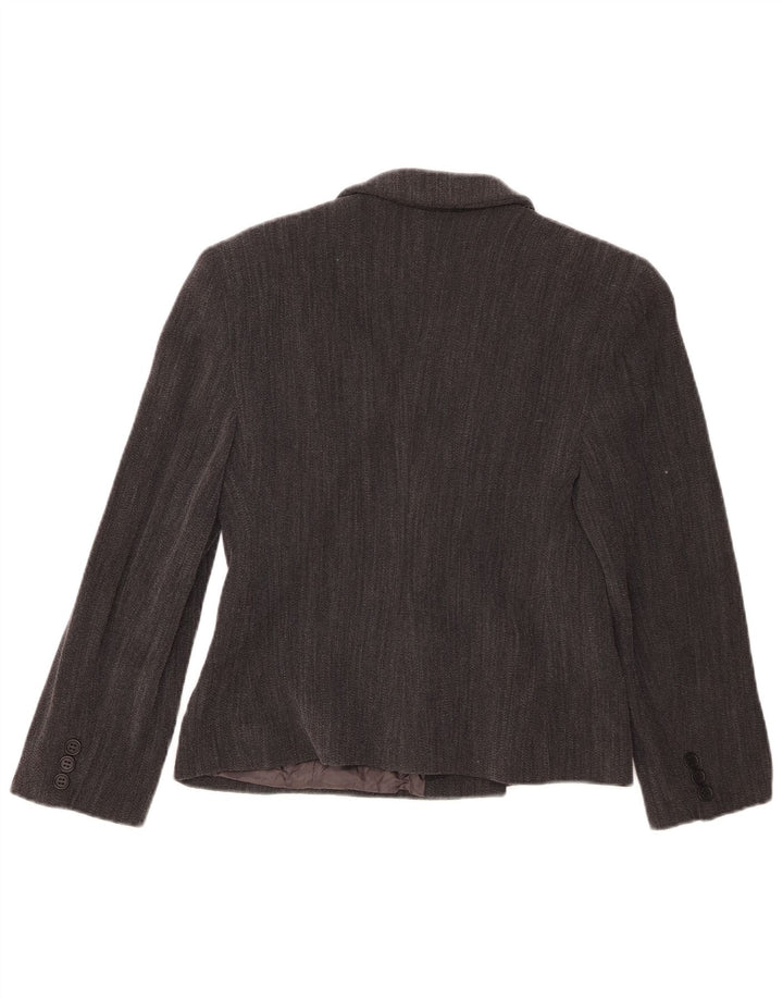 Giorgio Armani Damen Blazer Jacke IT 42 Mittelgrauer Nadelstreifen