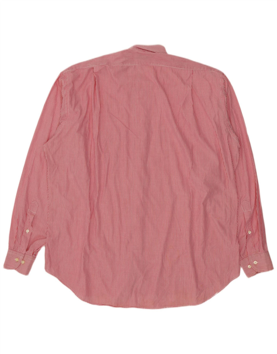 LANCETTI Herrenhemd Größe 43 17 XL Roter Nadelstreifen