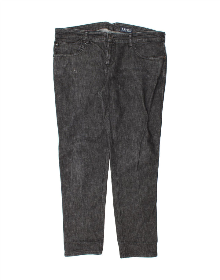 ARMANI Womens Slim Jeans W32 L28 Black Cotton Vintage Armani and Second-Hand Armani from Messina Hembry 