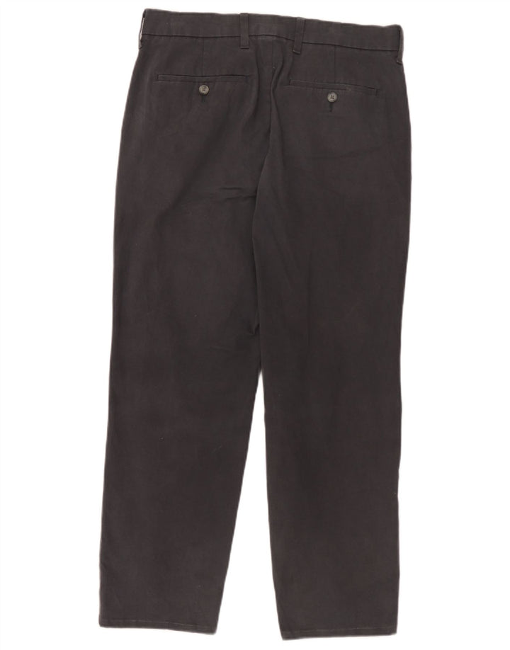 Marks & Spencer Herren-Chinohose mit normaler Passform, W36 L29, graue Baumwolle