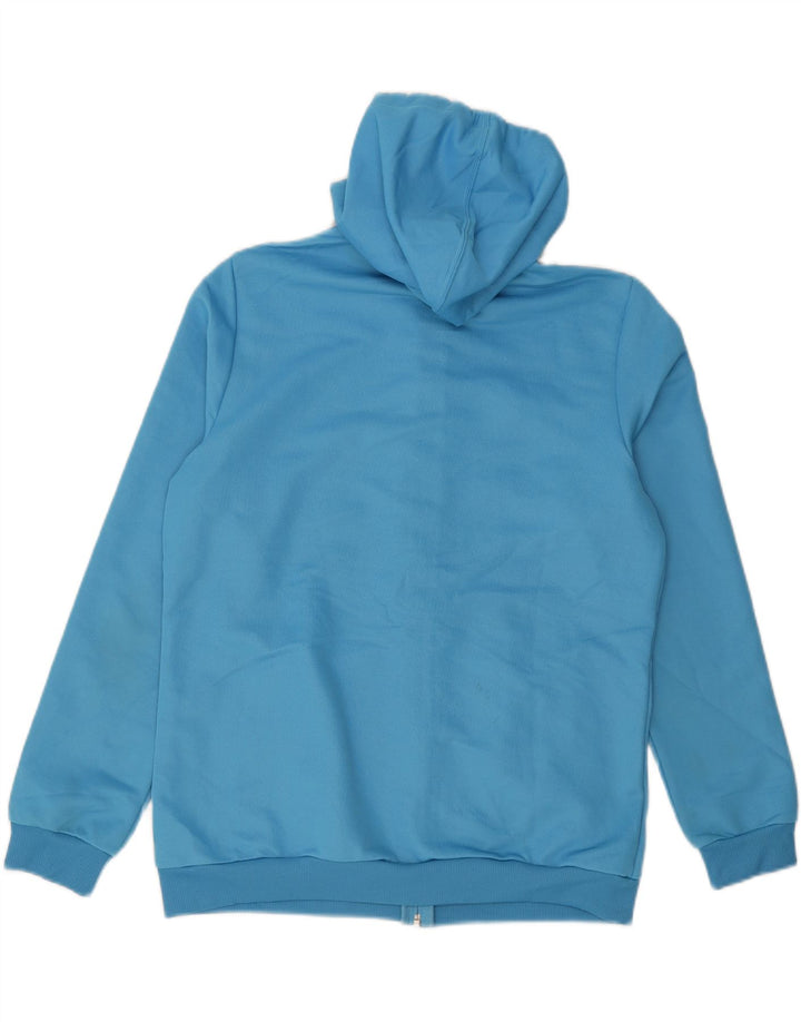 ADIDAS Mens Graphic Zip Hoodie Sweater Medium Blue Vintage Adidas and Second-Hand Adidas from Messina Hembry 