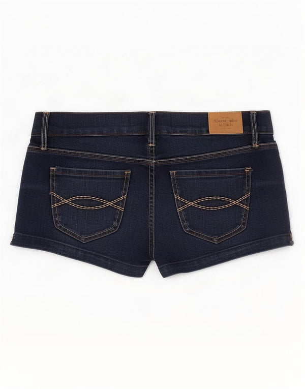 Abercrombie & Fitch Damen Jeansshorts US 2 XS W30 Marineblaue Baumwolle