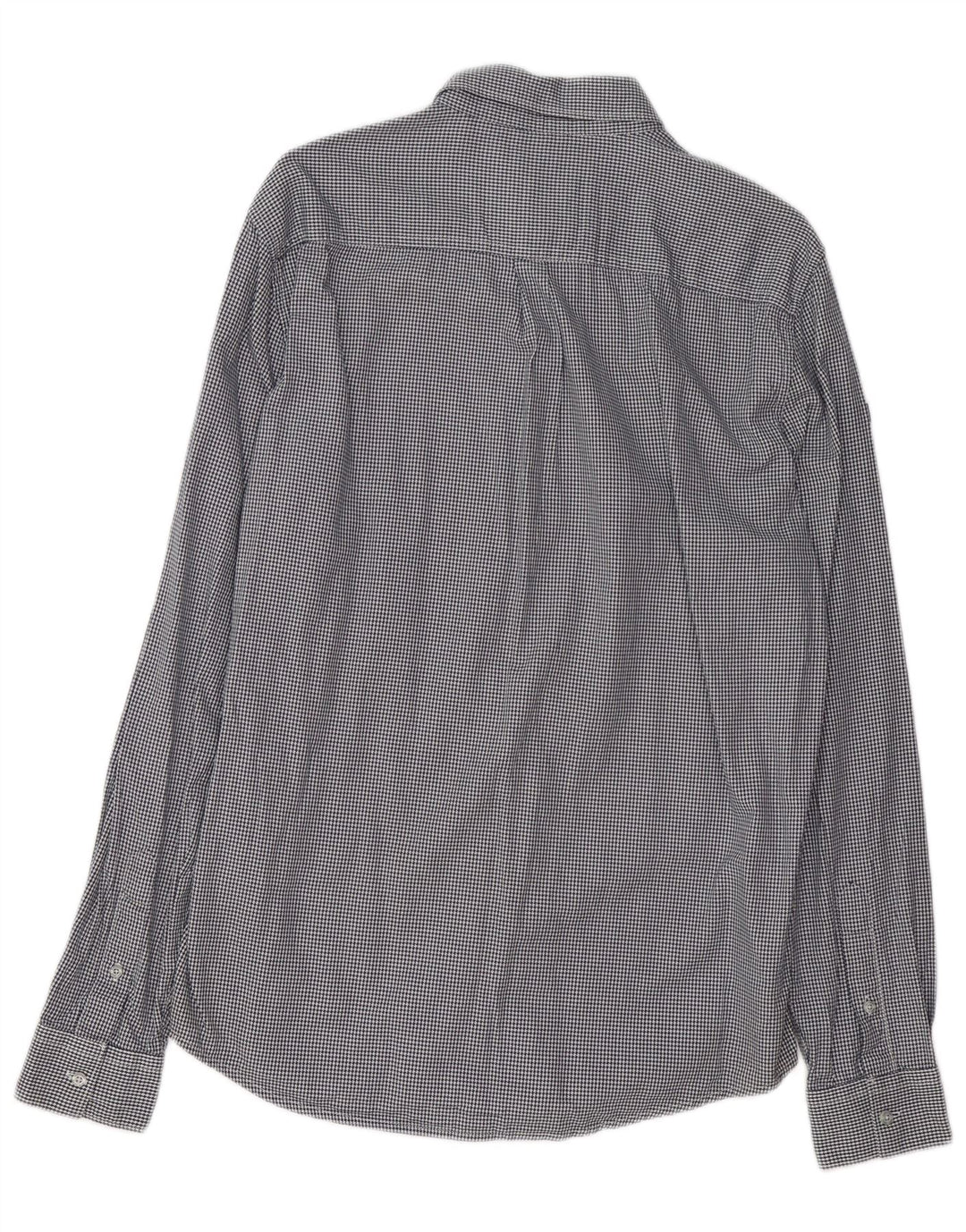 SUPERDRY Herren-Hemd, reguläre Passform, groß, marineblau, Hahnentritt-Baumwolle