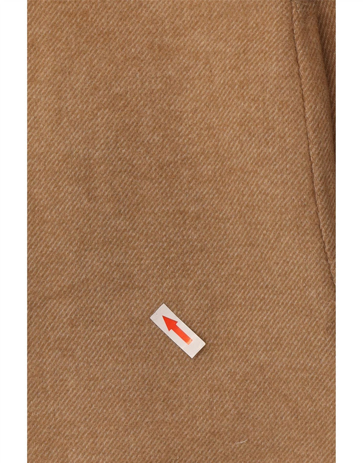 Zara Damen Übergroßer Mantel UK 14 Mittelbeige Wolle