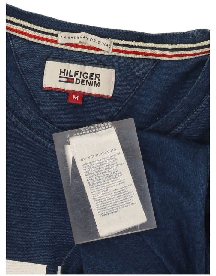 Tommy Hilfiger Herren-T-Shirt mit Grafik, mittelmarineblaue Baumwolle