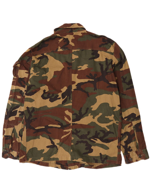 Vintage Herren Militärjacke UK 42 XL Mehrfarbige Tarnung