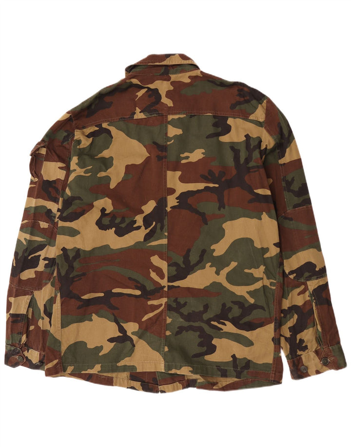 Vintage Herren Militärjacke UK 42 XL Mehrfarbige Tarnung