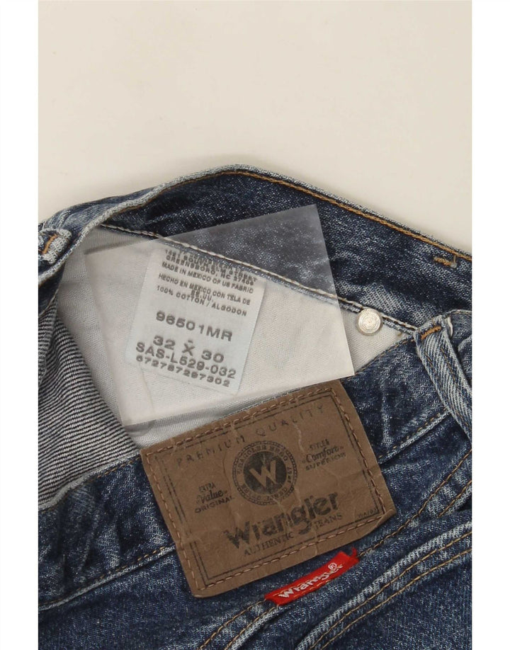 Wrangler Herren Straight Jeans W32 L30 Blaue Baumwolle