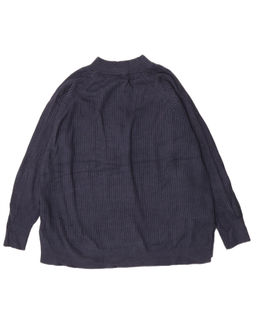 Marks & Spencer Damen-Pullover mit Reißverschluss am Hals, Gr. 40, Marineblau