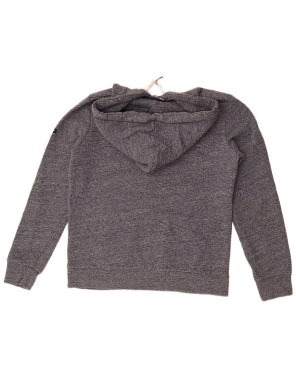 Superdry Graphic Hoodie-Pullover für Damen, UK 10, Größe S, grau gefleckte Baumwolle