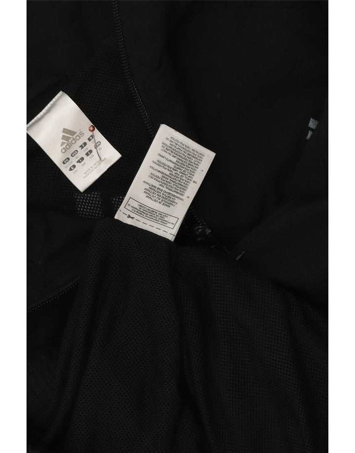Adidas Jungen Grafik-Trainingsanzug-Top-Jacke, 15–16 Jahre, schwarzes Polyester