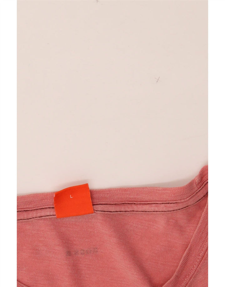 HUGO BOSS Herren T-Shirt mit Grafik, Größe L, Rosa