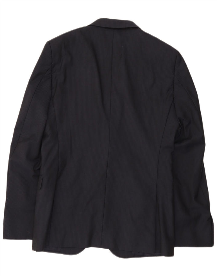 Calvin Klein Herren-Blazer mit 2 Knöpfen, IT 48, mittelblau, Nadelstreifen