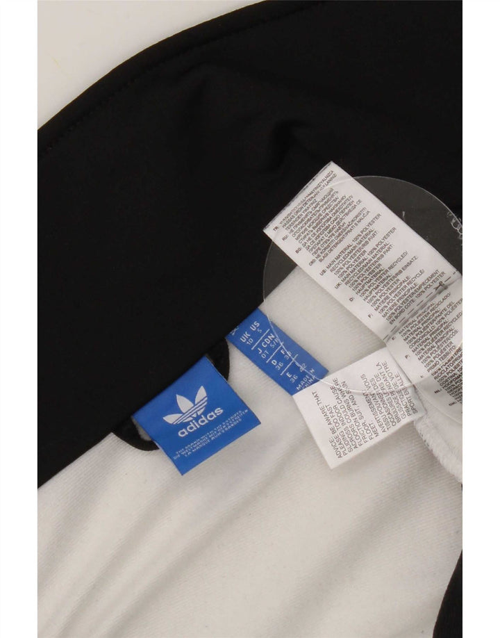 Adidas Damen-Trainingsanzug-Top-Jacke, UK 10, Größe S, Schwarz, Colourblock-Polyester