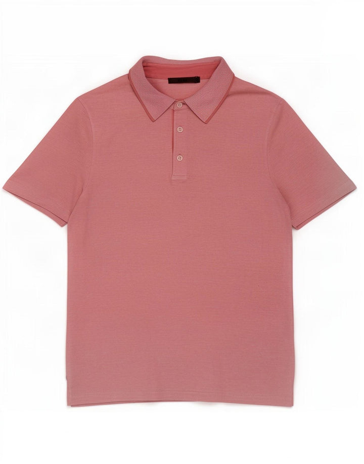 Reiss Herren-Poloshirt, klein, rosa, Baumwolle