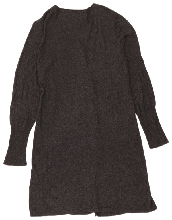 Marks & Spencer Damen Longline-Cardigan-Pullover UK 14 Große graue Viskose