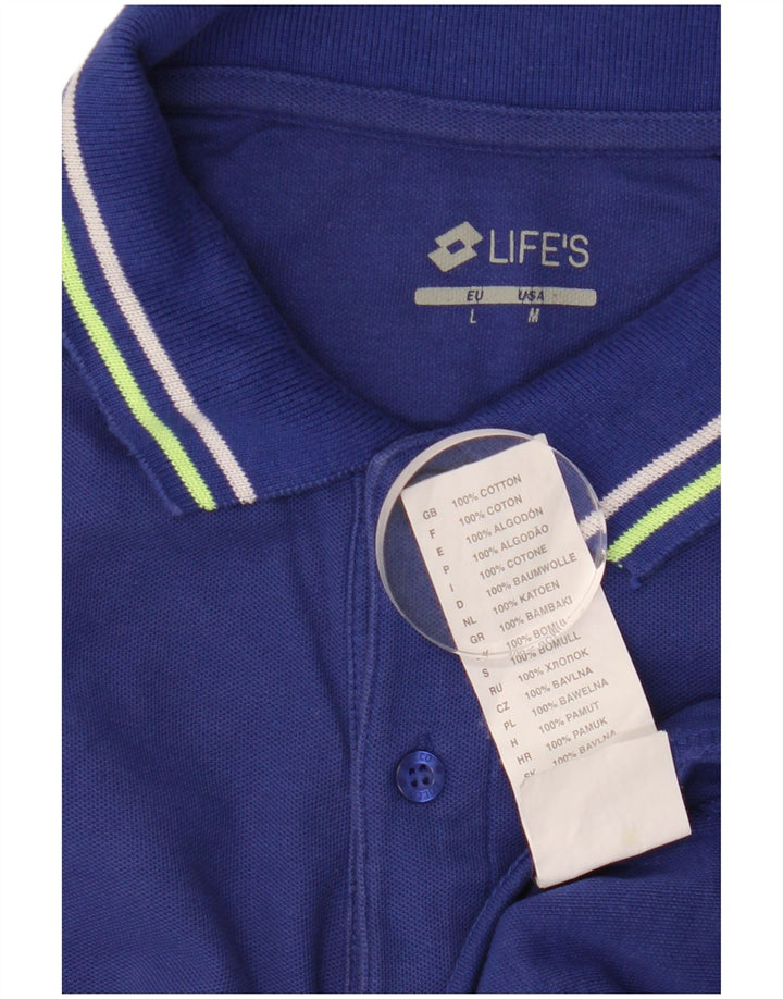 Lotto Herren-Poloshirt, mittelgroß, marineblau, Baumwolle