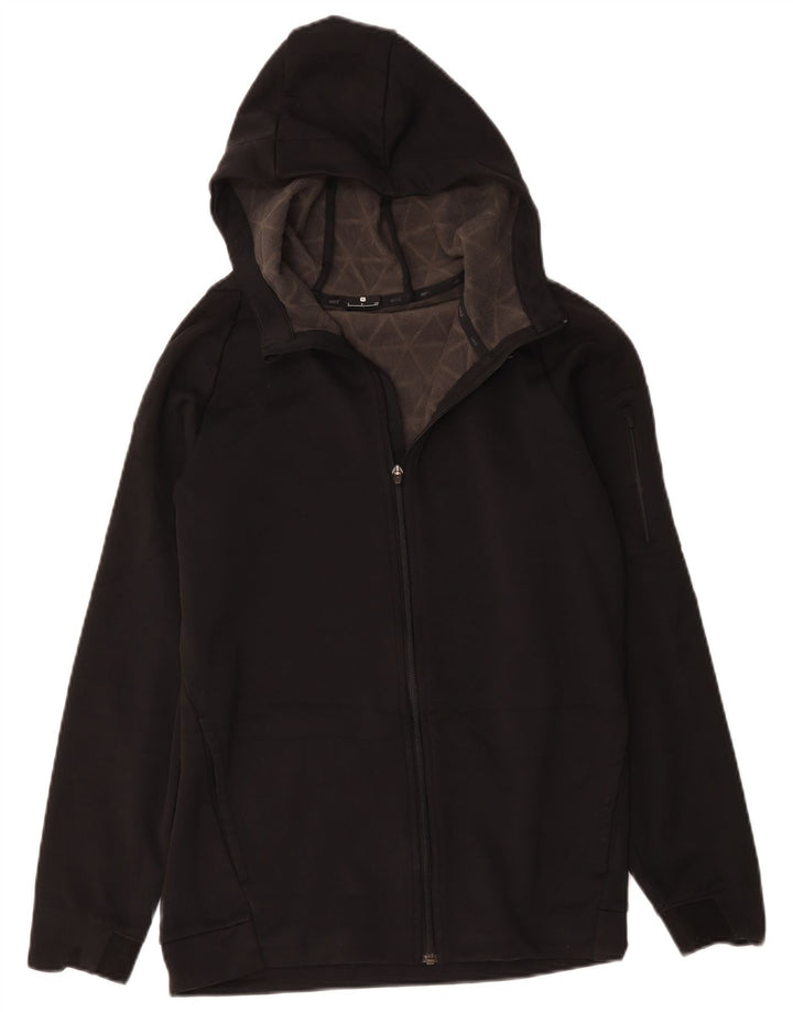 Nike Herren-Kapuzenpullover mit Reißverschluss, Größe S, Schwarz, Polyester
