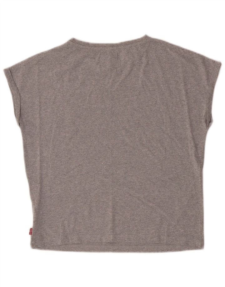 Levi's Mädchen-T-Shirt mit Grafik, 13–14 Jahre, graues Polyester