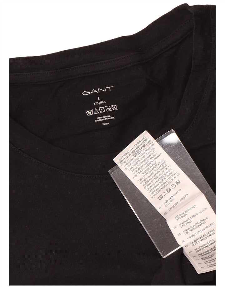 GANT Herren T-Shirt Top Large Schwarz Baumwolle
